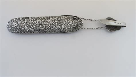 Sterling Silver Chatelaine Glasses Case By English Birmingham From Blacktulip On Ruby Lane