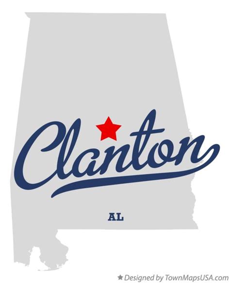Map Of Clanton Al Alabama