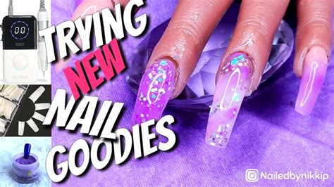 new nail goodies ejiubas ♡ natplus ♡ unapologetic nails purple acrylic nails youtube