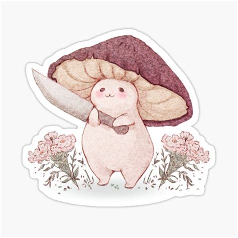 Let Me See What You Have Little Mushroom No Text Sticker By Fairydrop