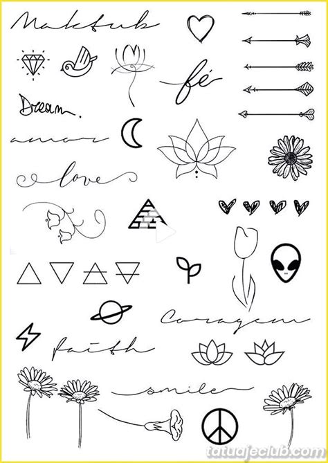 Plantillas De Dibujos Para Pequeños Tatuajes