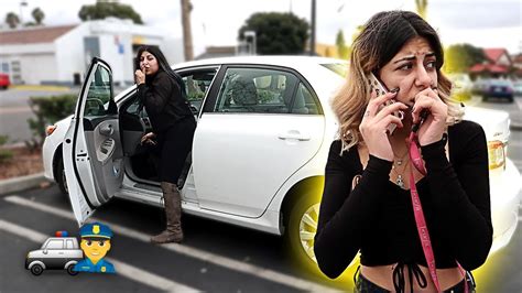Crazy Stolen Car Prank Gone Wrong She Called 911
