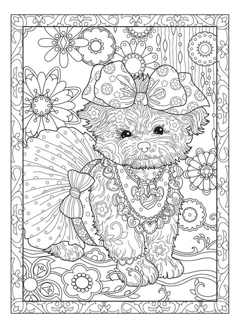 Playful Puppies Adult Coloring Book Creative Haven Coloring Books By