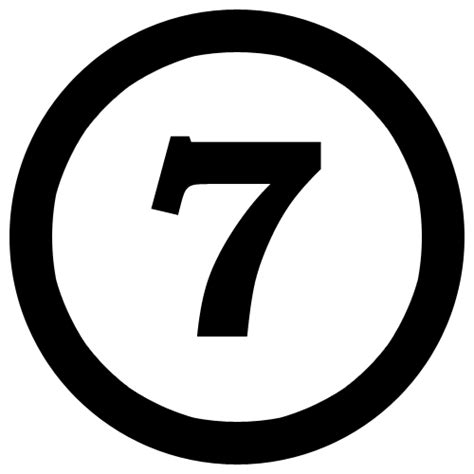 Number 7 Black And White Png Image Purepng Free Transparent Cc0 Png