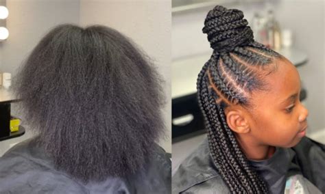 Hairstyles advice for kids and teenagers. Cute Kids Half Up Half Down Feed In Braids +Knotless Box Braids | Lifestyle Nigeria