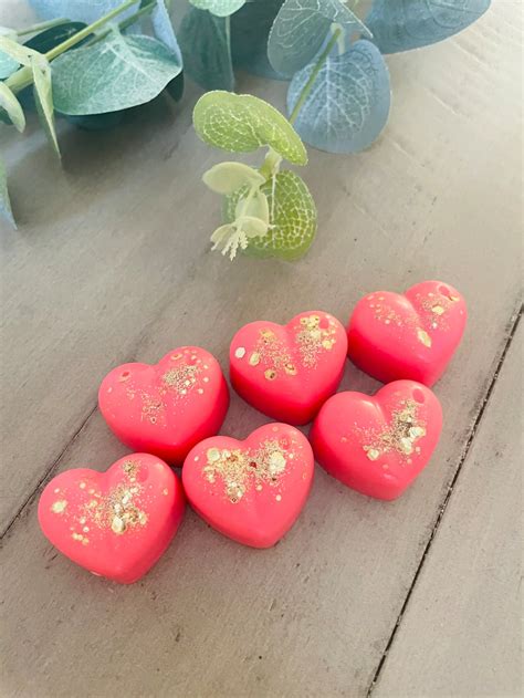 Wax Melts 6 Heart Shaped Wax Melts Highly Scented Etsy