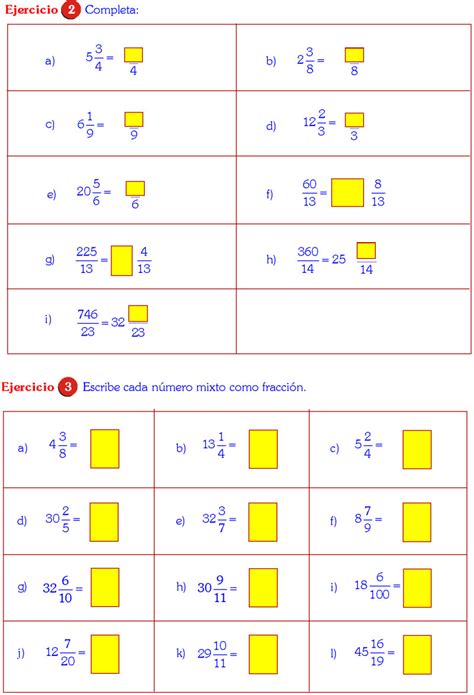 CONVERSION DE NUMERO MIXTO A FRACCION IMPROPIA EJEMPLOS Y EJERCICIOS RESUELTOS