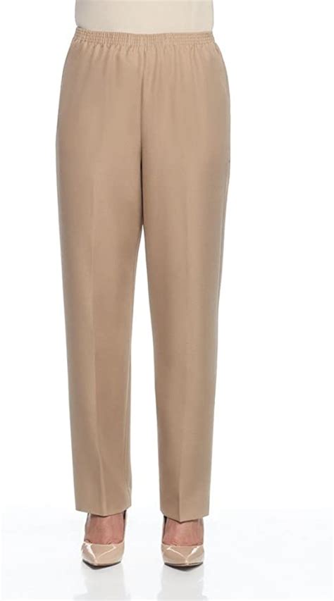 Alfred Dunner Polyester Pull On Pants Petite Amazonca Clothing