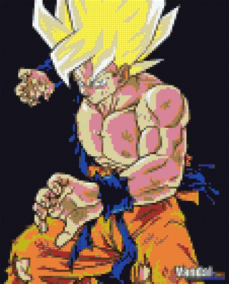 Super Saiyan Goku Minecraft Pixel Art By Theexgamemaster On Deviantart