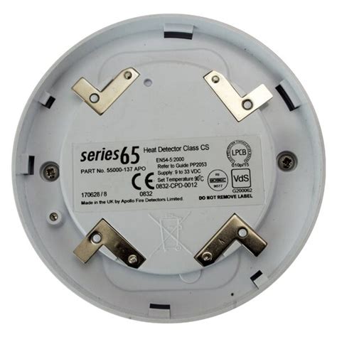 The series 65 optical smoke detector uses the scattered light principle to 'see' smoke entering the chamber located within the detector housing. Apollo CS Heat Detector 65 Series > Smoke detectors