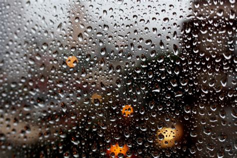 Close Up Droplets Glass Glass Window Rain Raindrops Water Wet