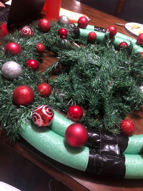 36 Inch Giant Pool Noodle Christmas Wreath —