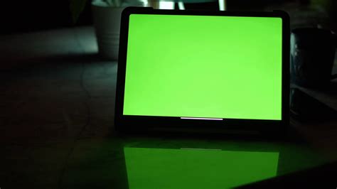 Dolly shot of Tablet computer with green screen chroma key. Stock Video ...