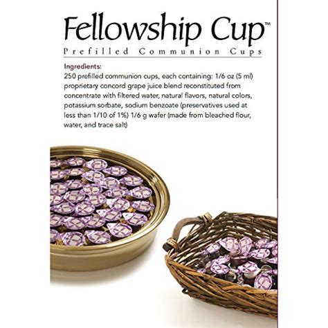 Fellowship Cup Prefilled Communion Cups Juice And Wafer 250 Coun