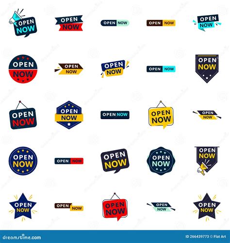 25 Attentiongrabbing Open Now Banners for Your Business Stock Vector