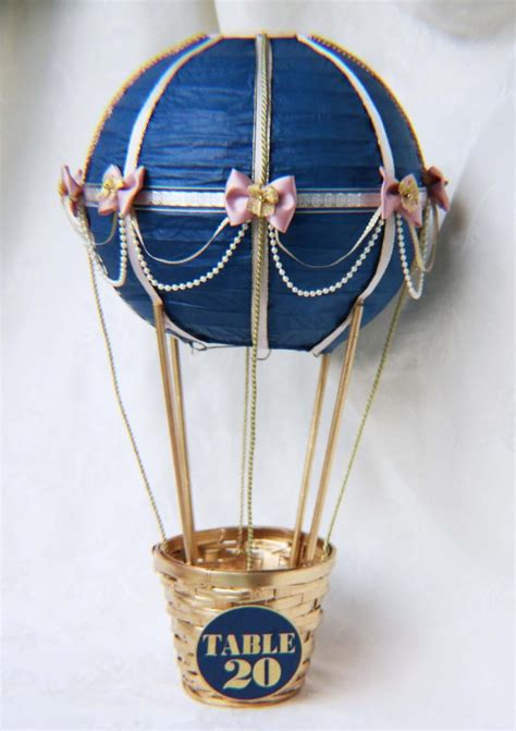 Large Hot Air Balloon Wedding Table Number Centerpiece Etsy Hot Air
