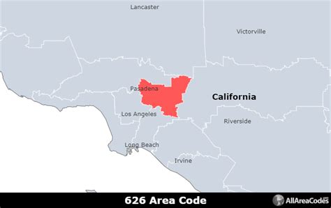 626 Area Code Location Map Time Zone And Phone Lookup