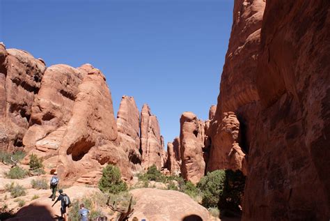 The Fiery Furnace Hike Arches National Park Utah Usa Arches