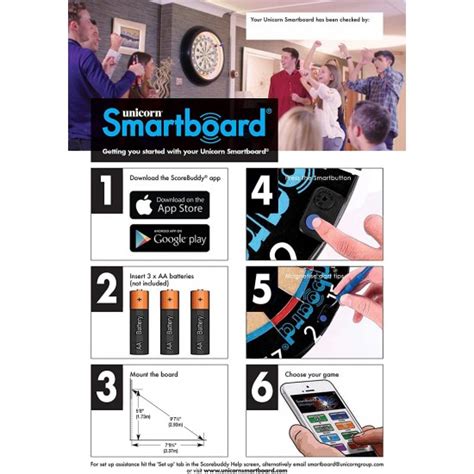 Unicorn Smartboard App Enabled Auto Scoring Bristle Dartboard