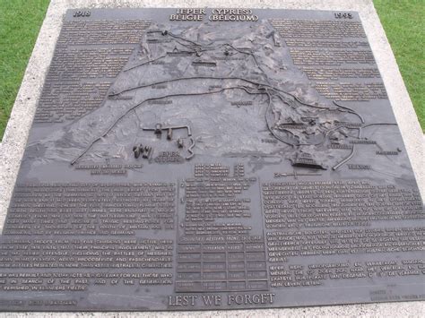 Austrailian Memorial Panel Menin Gate Ypres Gardens Of Stone War