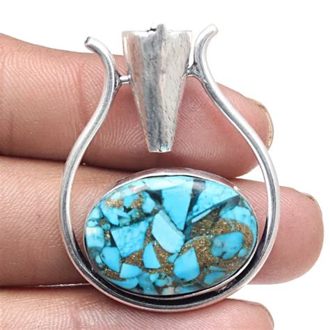 Silver Blue Copper Turquoise Gemstone Handmade Antique Jewelry