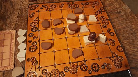 Leatherworker uncle made me an awesome Tak board. Now, to decide what to mount it on! : Tak