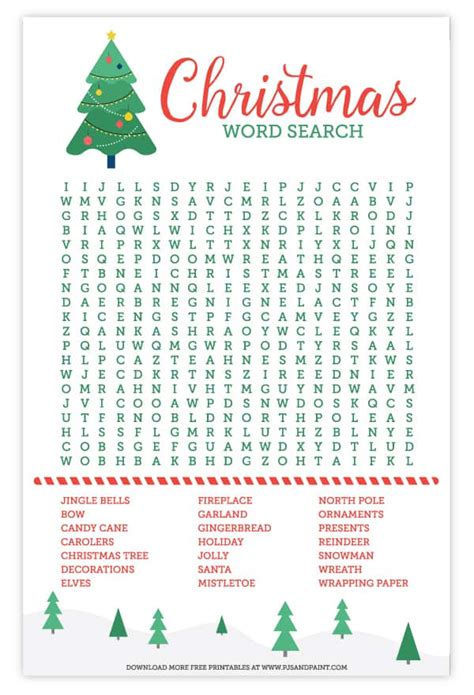 Christmas Find A Words Printable For Free Printable Templates