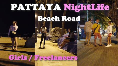 Hot Thailand Pattaya Nightlife Beach Road Scenes Sexy Girls Freelancers 2 January 2022