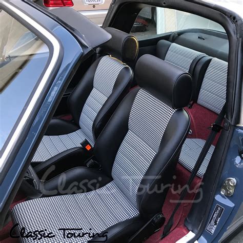 Back Seats Porsche 911 And 912 Leather Houndstooth Classic Touring Seats