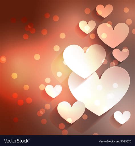 Heart Background With Bokeh Effect Royalty Free Vector Image