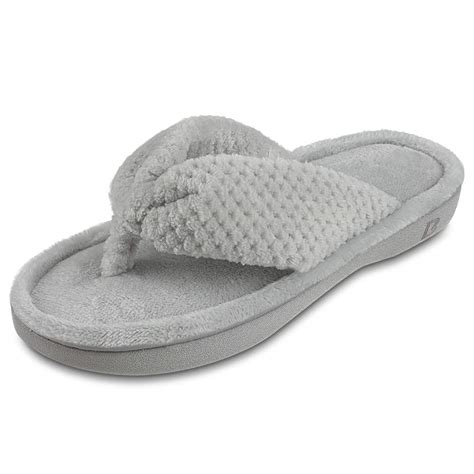 Buy Womens Flip Flop Memory Foam Slippers With Cozy Terry Lining Soft Thong Slippers Slip On