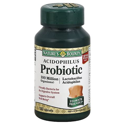 Natures Bounty 100 Count Acidophilus Probiotic Tablets
