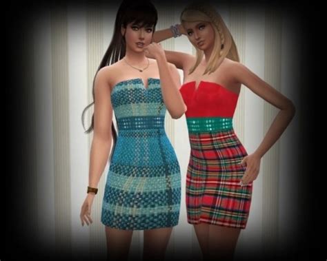 Floral Embroidered Dress Sims 4 Female Clothes