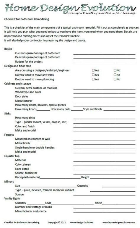 Last will and testament forms free printable. bathroom remodel checklist | Kitchen remodel checklist ...