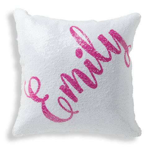 Personalized Reversible Pink Sequin Pillow My Name