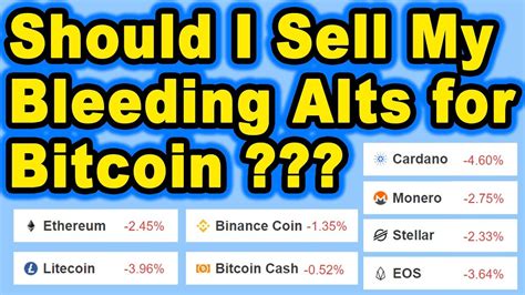 According to the same study, 85% of canadians are aware of bitcoin. Should I Sell my Bleeding Alts for Bitcoin ...