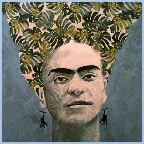 Foliated Frida Kahlo 35x35 Etsy
