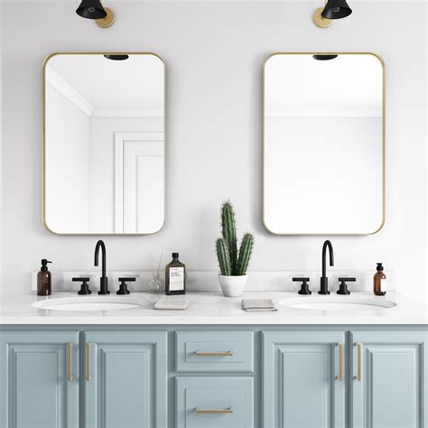 Rounded Corner Bathroom Mirror Rispa