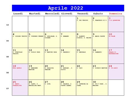 Calendario Pasquale 2022 Calendario Lunare