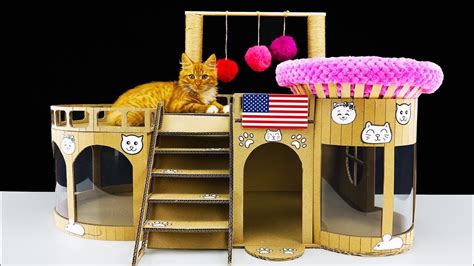 Boxes castles huts cat tree cardboard cat meow cardboard cat cardboard. How to Make Amazing Kitten Cat House from Cardboard at ...