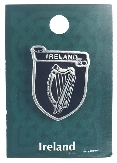 Irish Coat Of Arms Pewter Mini Badgespins Kilts N
