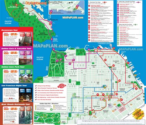 San Francisco Top Attractions Map Best Tourist Places In The World