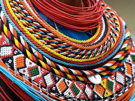 Maasai Beaded Necklaces Bead Work African Beads African Jewelry
