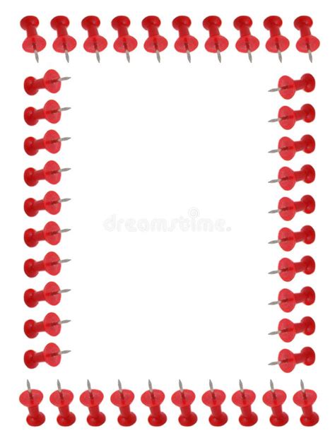 Border Of Red Push Pins Stock Image Image Of Blank Small 11292645