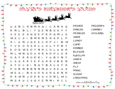 36 Printable Christmas Word Search Puzzles