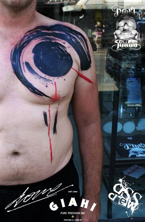 Brush Black Circles Tattoo By George Drone Best Tattoo Ideas Gallery