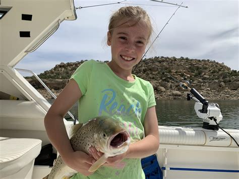 My 8 Year Old Daughter Caught Her First Brown And Biggest Fish Ever All