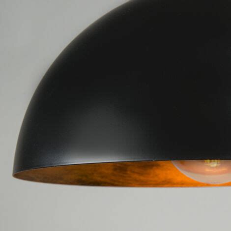 Industrial Pendant Light Black With Gold Cm Magna Eco