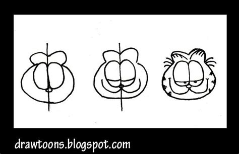 How To Draw Cartoons How To Draw Garfield Cartoon Drawings Drawings
