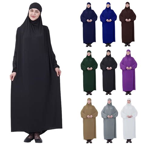 Islamic Dubai Women Overhead Jilbab Abaya Muslim Khimar Hijab Dress